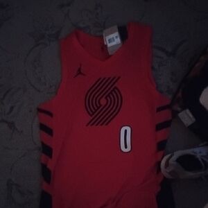 NBA Red and Black Basketball Jersey